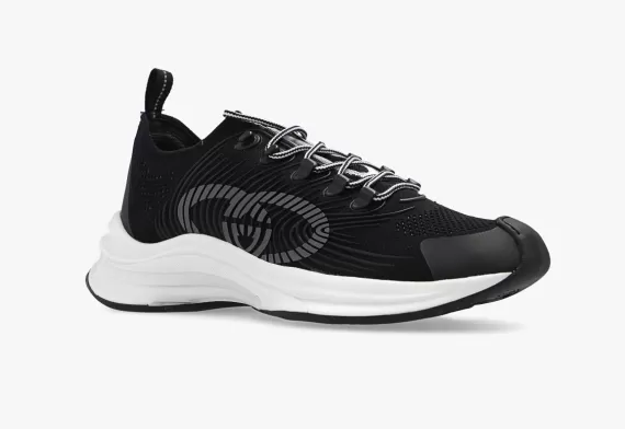 Grab the Latest Women's Gucci Run Lace-up Sneakers - Black/White on Sale!