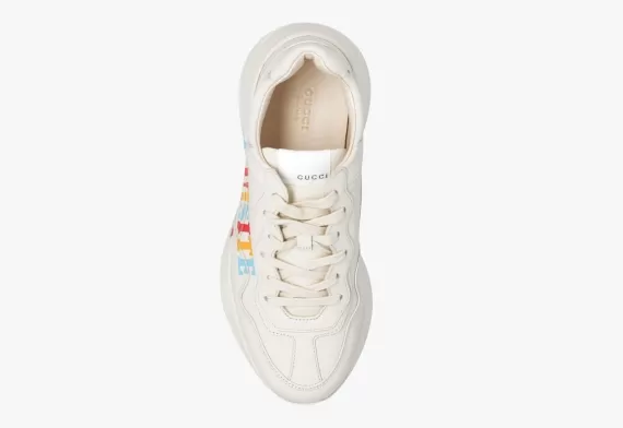 Luxury Women's Shoes - Get Gucci Rhyton Sneakers with Exquisite Gucci Print at Discount!
