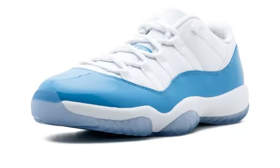 Get the Latest Trend in Men's Shoes: Air Jordan 11 Retro Low - UNC White/University Blue at a Discount