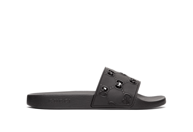 Sale! Get Gucci Black Rubber GG Slides for Women's Now!