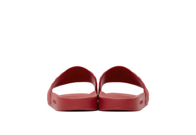 Women's Gucci Red Quilted GG Pool Slides - Get Discount Now
