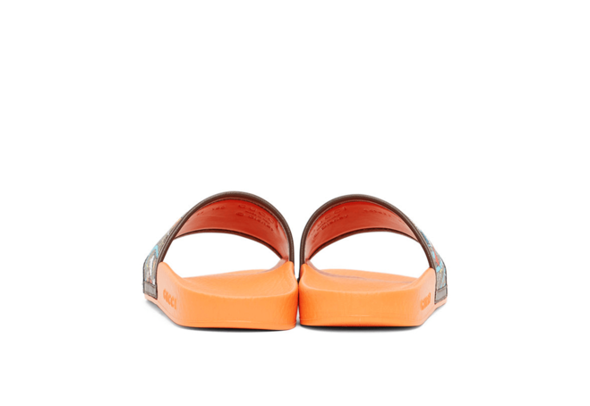Men's Orange Disney Edition GG Supreme Donald Duck Sandals - Fashionable and Stylish