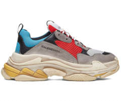 Shop Balenciaga's Triple S Trainers in Red & Blue for Men