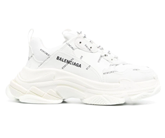 Men's Balenciaga Triple S - White, All-over Logo Print - Buy Now!