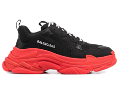 Get Balenciaga Triple S - Black/Red Men's Shoes on Sale