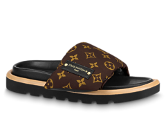 Shop Women's Louis Vuitton Pool Pillow Flat Comfort Mule Cacao Brown at Discount!