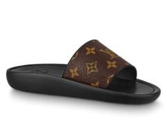 Shop Louis Vuitton Sunbath Flat Mule Cacao Brown for Women