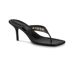 Shop Women's Louis Vuitton Signature Thong Black