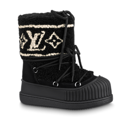 Shop Louis Vuitton Polar Flat Half Boot Black for Women