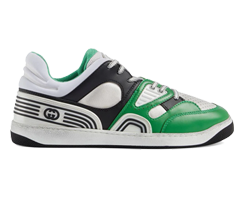 Men's Gucci Basket Low-Top Sneakers - Black/Green/White - Shop Now!