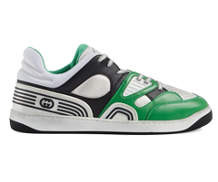 Shop Women's Gucci Basket Low-Top Sneakers - Black/Green/White On Sale