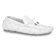 Shop LV Driver Mocassin White - Sale for Men's