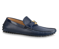 Shop Louis Vuitton Hockenheim Moccasin Navy Blue for Men