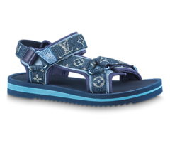 Buy Discounted Louis Vuitton Panama Sandal Blue for Men's