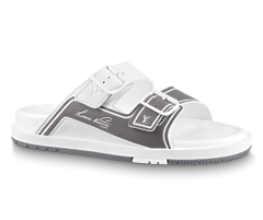 Shop Men's LV Trainer Mule Silver - On Sale Now!