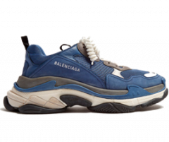Buy Balenciaga Triple S Trainers Navy Gray for Women's now on sale!