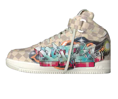 Shop Men's Louis Vuitton X Air Force 1 Mid Graffiti Sneakers with Discounts Now!