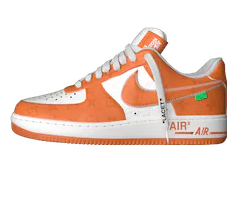 Shop the Louis Vuitton and Nike Air Force 1 by Virgil Abloh Low Orange for Men's Sale