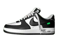 Shop the Louis Vuitton and Nike Air Force 1 by Virgil Abloh Low Black and White Men's Shoes! Get them now!