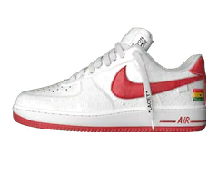 Shop Men's Louis Vuitton and Nike Air Force 1 White/Red by Virgil Abloh and Get Discount Now!