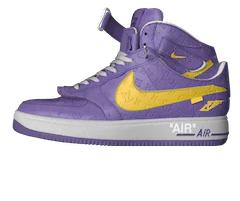 Shop Louis Vuitton and Nike Air Force 1 by Virgil Abloh Mid Violet for Men's - Buy Now!
