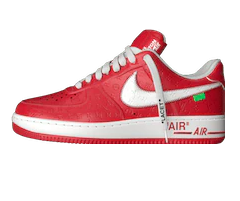 Men's Louis Vuitton and Nike Air Force 1 by Virgil Abloh Red - Get Discount Now!