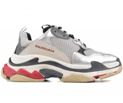 Sale! Get Balenciaga TRIPLE S TRAINERS for Men - Silver / Black / Red