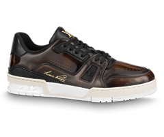 Buy Louis Vuitton Trainer Sneaker Cognac Brown Men's Shoes