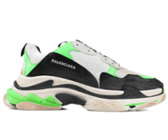 Balenciaga Triple S TRAINERS - White / Black / Neon - Men's Shoes - Shop Now and Get Discount!