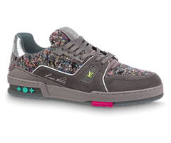 Buy the LV Trainer Sneaker Gray for Men's