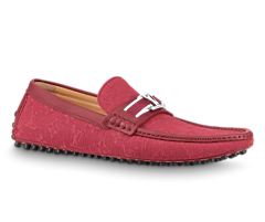 Shop the Louis Vuitton Hockenheim Mocassin Bordeaux Red for Men