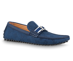 Shop Louis Vuitton Hockenheim Mocassin Navy Blue for Men