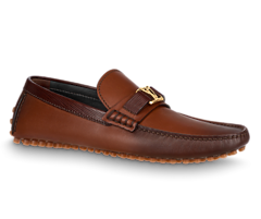 Shop Discounted Louis Vuitton Hockenheim Mocassin Cognac Brown for Men