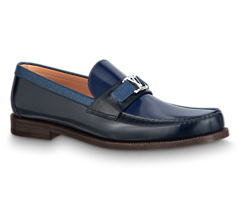 Men's Louis Vuitton Major Loafer Navy Blue - Shop Now and Get Discount!