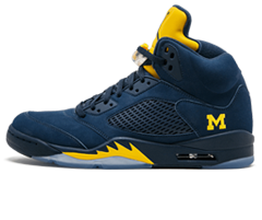 Buy the Air Jordan 5 Retro - Michigan COL NAVY/COL NAVY-ARM for Men