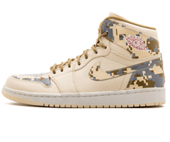 Men's Air Jordan 1 Retro Digi-Camo NATURAL/G RED-CAMO-SILVER - Buy Now at Discount!