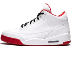 Men's Air Jordan 3 - WHITE/VARSITY-RED/BLACK - Get Discount Now!