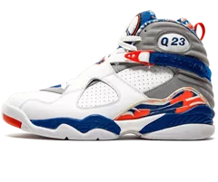 Shop Air Jordan 8 Retro Q23 Quinten Richardson PE for Men at Discounted Price - White/Blue Ribbon-Orange Flash