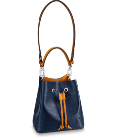 Shop the Louis Vuitton NeoNoe BB Indigo Blue and Safran Yellow at a Discount for Women's