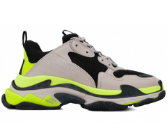 Women's Balenciaga Triple S Sneakers in GREY, YELLOW, FLUO, and BLACK - Shop Now and Enjoy Discount!