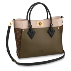 Shop Louis Vuitton On My Side MM for Women's with Discount - Laurier Green/Toffee Latte Beige
