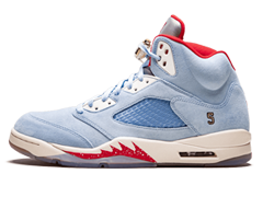 Jordan Air Jordan 5 Retro - TROPHY ROOM ICE BLUE/UNIVERSITY RED-SAIL-M for Men's - Shop Now and Save!