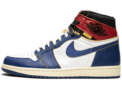 Shop Women's Air Jordan 1 Retro HI NRG / UN - Union Storm Blue WHITE/STORMBLUE-VARSITY RED