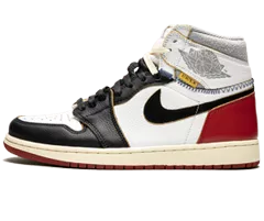 Air Jordan 1 Retro HI NRG/UN Union - Black Toe WHITE/BLACK-VARSITY RED - Men's Discounted Shoes
