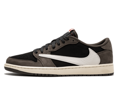 Get the Air Jordan 1 Low - Travis Scott BLACK/SAIL-DARK MOCHA/UNIVERSI for Women's