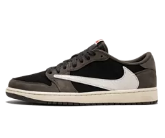 Get the Air Jordan 1 Low - Travis Scott BLACK/SAIL-DARK MOCHA/UNIVERSI for Women's
