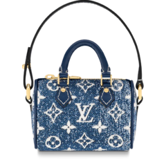 Shop Louis Vuitton Micro Speedy Denim Bag Charm for Women's on Sale