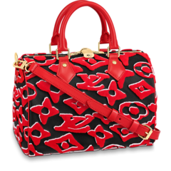 Get the Louis Vuitton LVxUF Speedy Bandouliere 25 Black / Red for Women's Now!