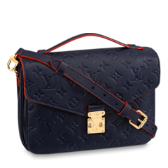 Shop Louis Vuitton Pochette Metis Navy Blue/Red for Women's Fashion