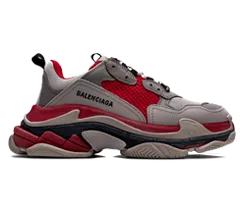 Shop Men's Balenciaga Triple S Trainer Gray Red
